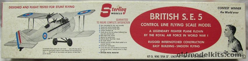 Sterling British SE-5 Scout - 32 inch Wingspan Flying Model, C6 plastic model kit